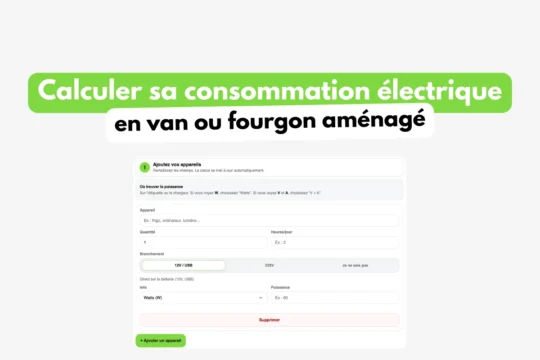 Calculateur de consommation électrique pour van et fourgon aménagé