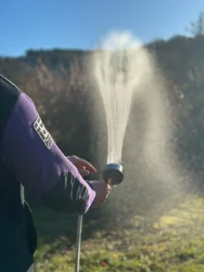 Puissance du jet d'eau de la douche solaire en inox d'Autumn'Home