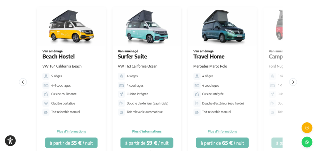 location de van aménagé avec Roadsurfer