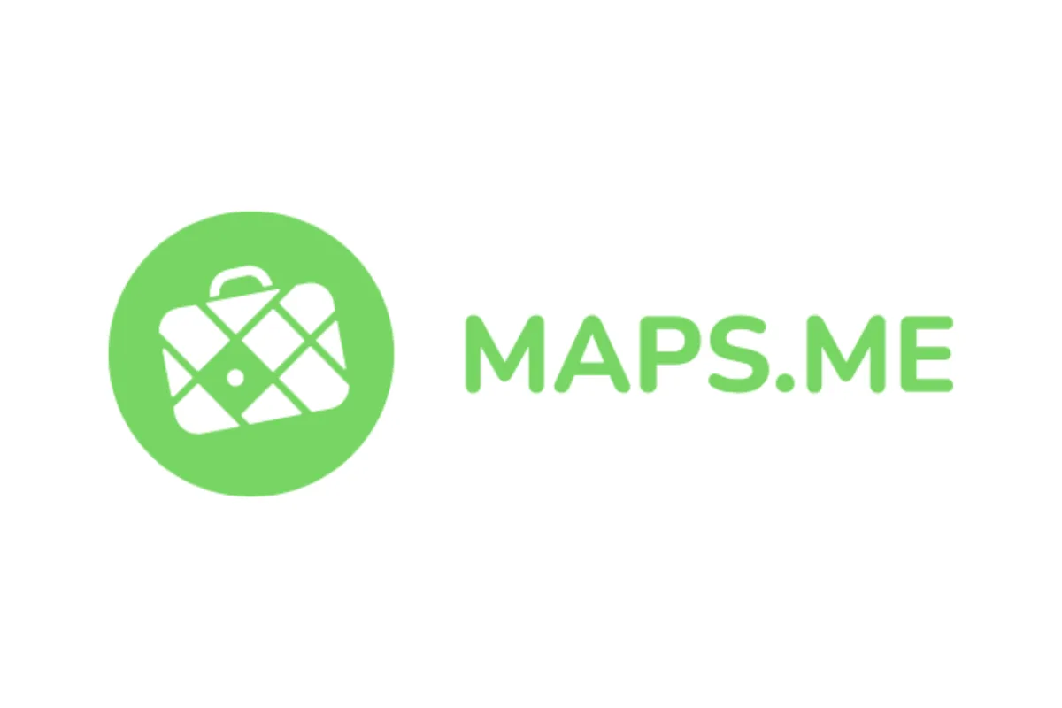 Logo de Maps.me, application vanlife pour naviguer hors ligne pendant un voyage en van