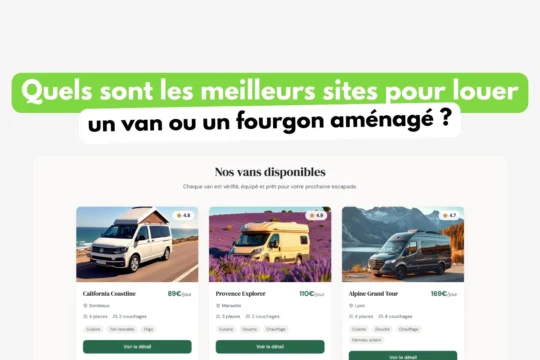 Les meilleurs sites de location de vans et fourgons aménagés