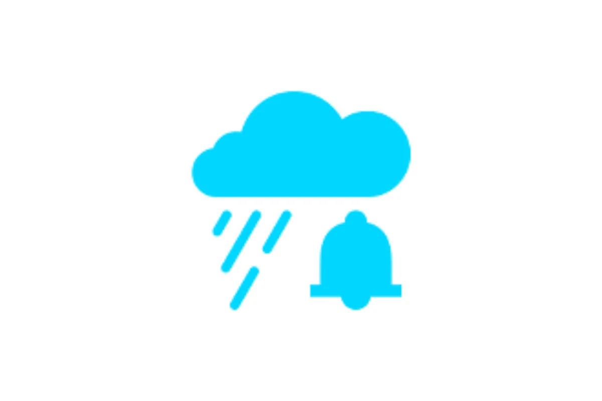 Logo de Rain Alarm, application vanlife pour recevoir des alertes pluie avant de sortir ou rouler