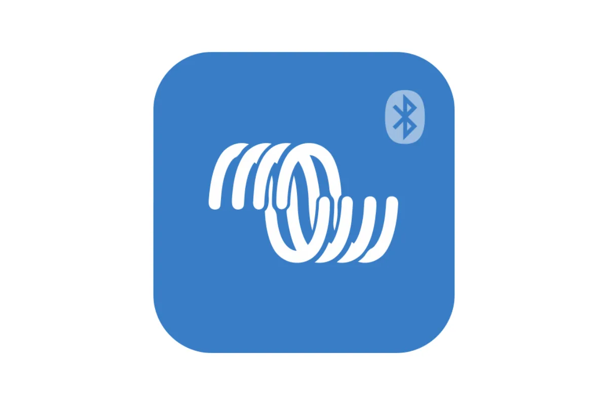 Logo de Victron Connect, application vanlife pour suivre l’énergie et les batteries du van aménagé